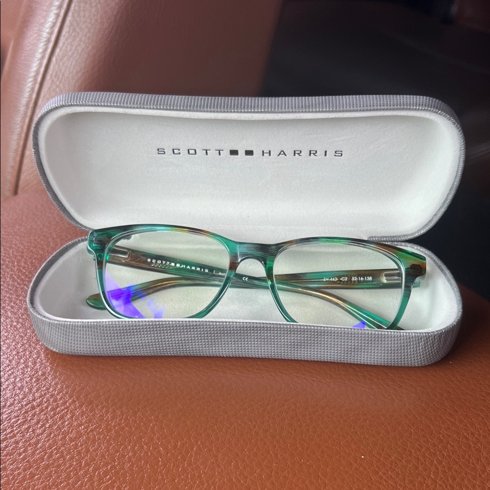 Scott Harris 52-16-138 Blue Lens Eyeglasses